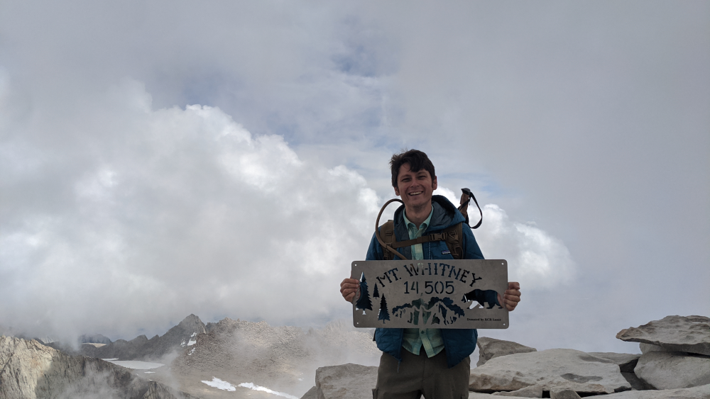 The author after stumbling up Mt Whitney for 8 hours